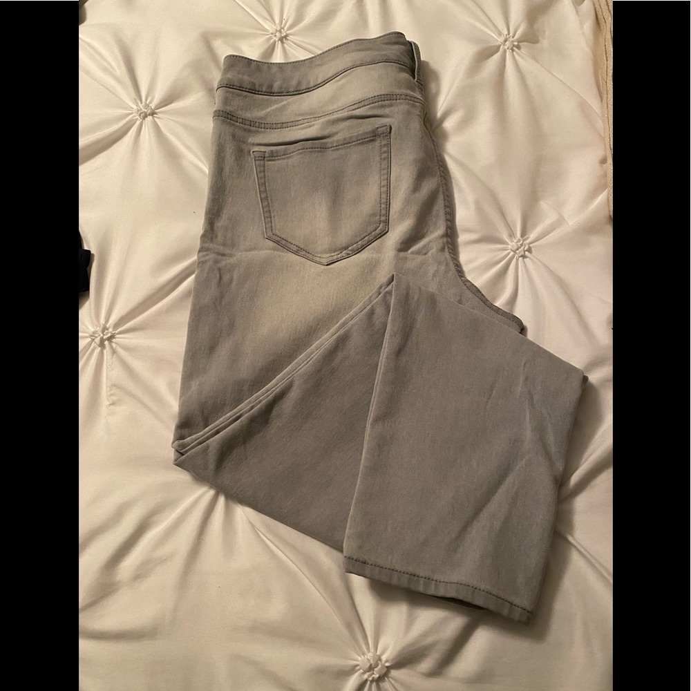 Gray stone wash jean